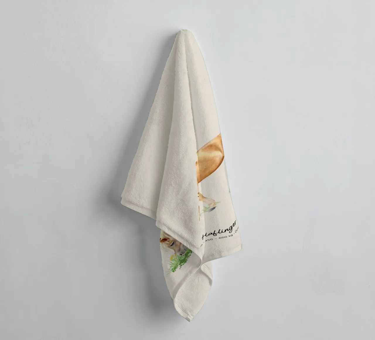 Haflinger • Pferde Illustration towel by Moonlit Illustrations