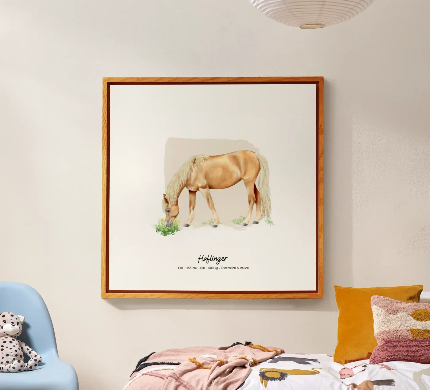 Haflinger • Pferde Illustration plexiglass da Moonlit Illustrations