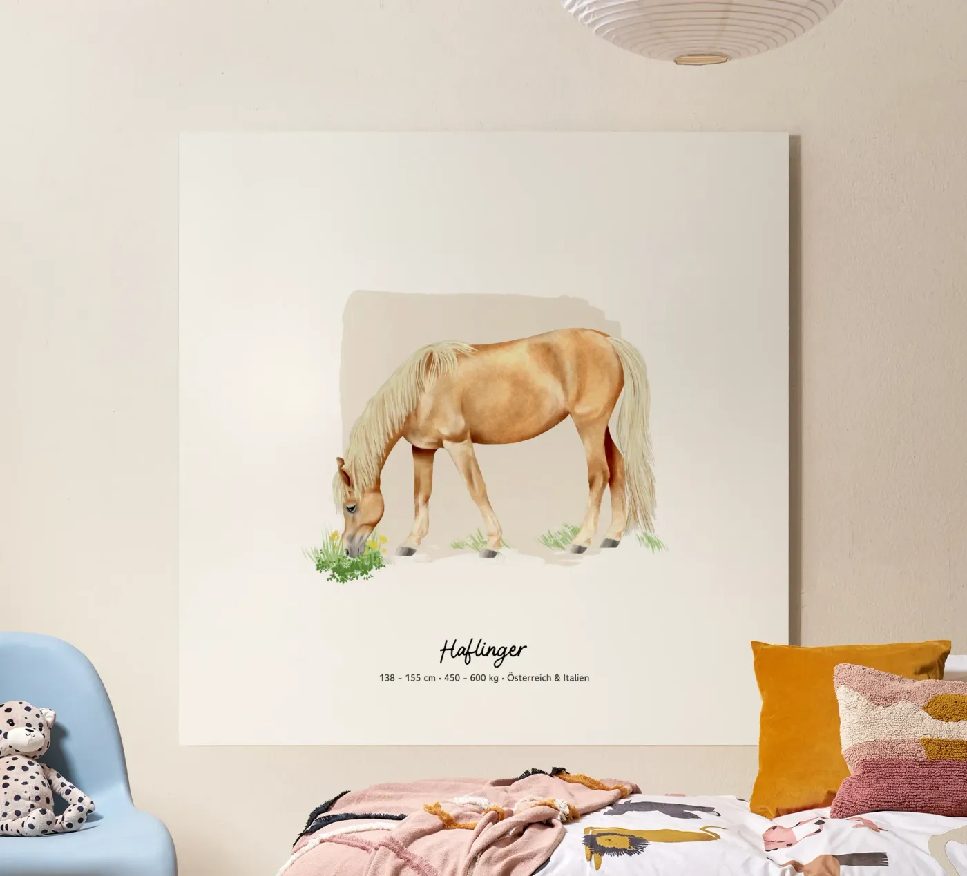 Haflinger • Pferde Illustration plexiglass da Moonlit Illustrations