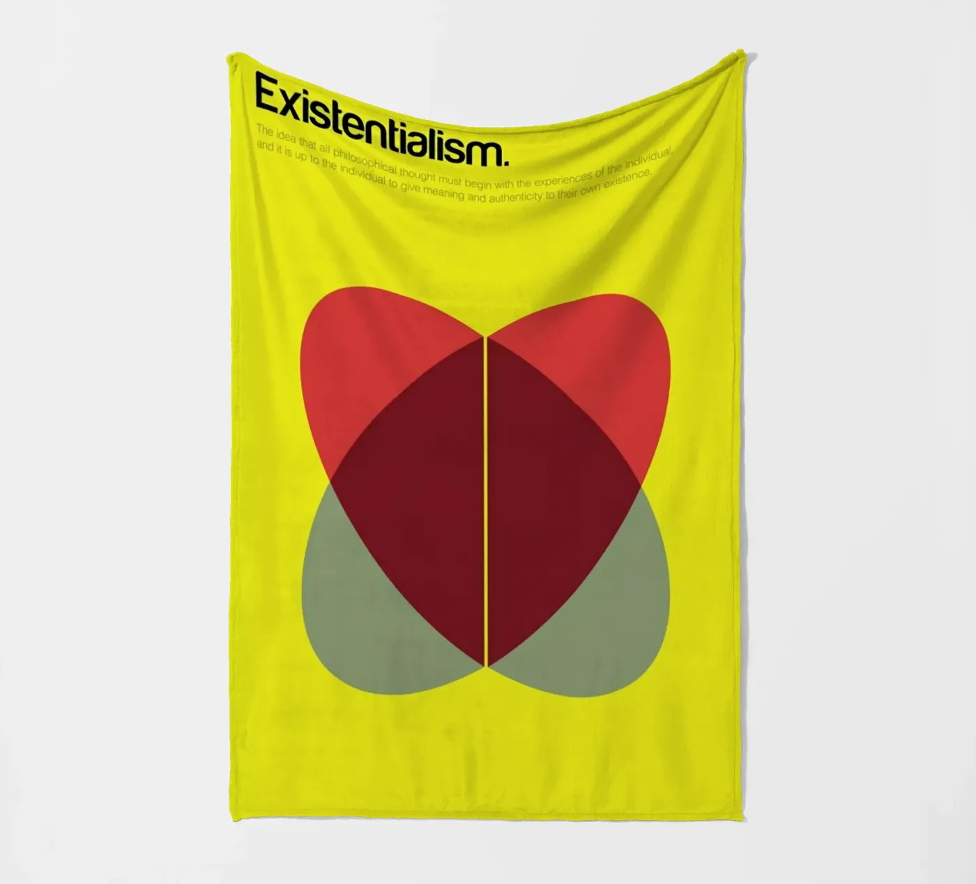 Existentialism fleece blanket by Genís Carreras