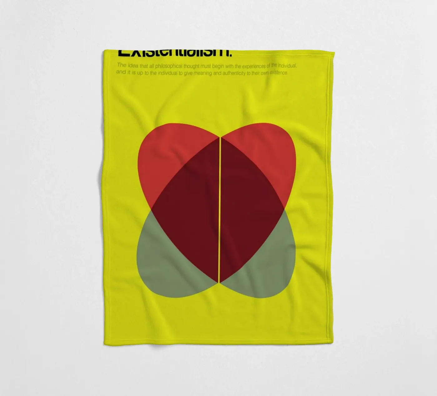 Existentialism fleece blanket by Genís Carreras