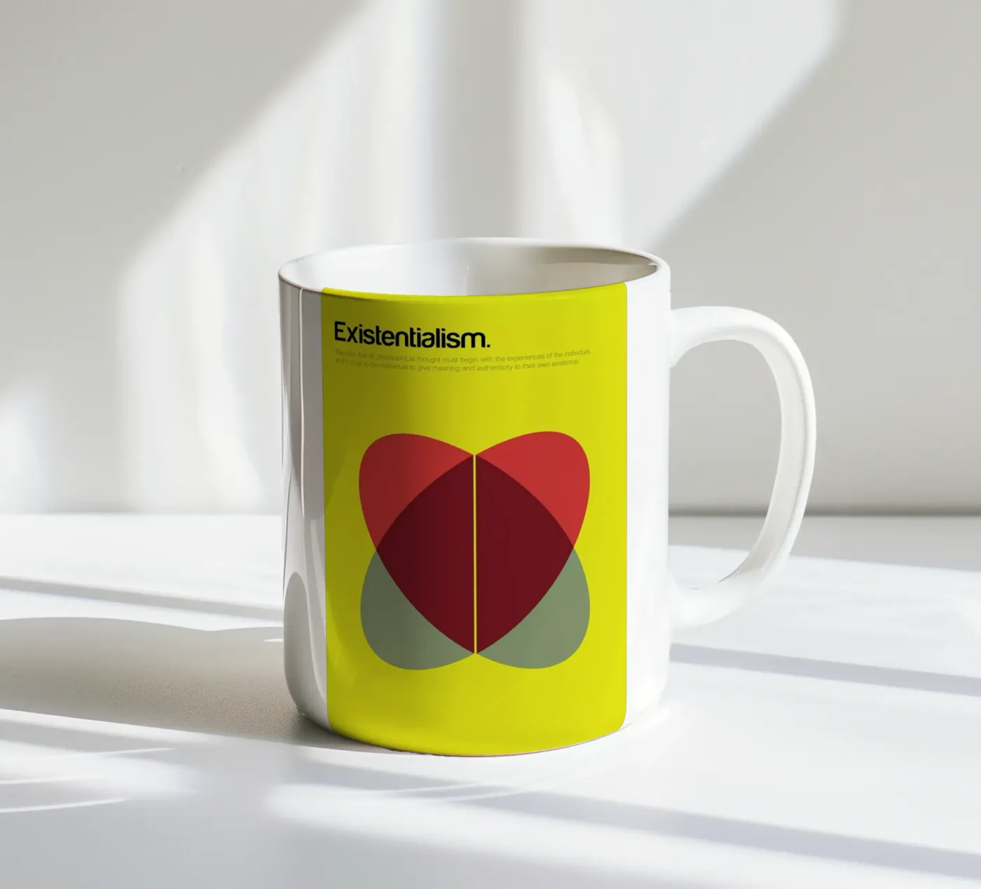 Existentialism ceramic mug by Genís Carreras