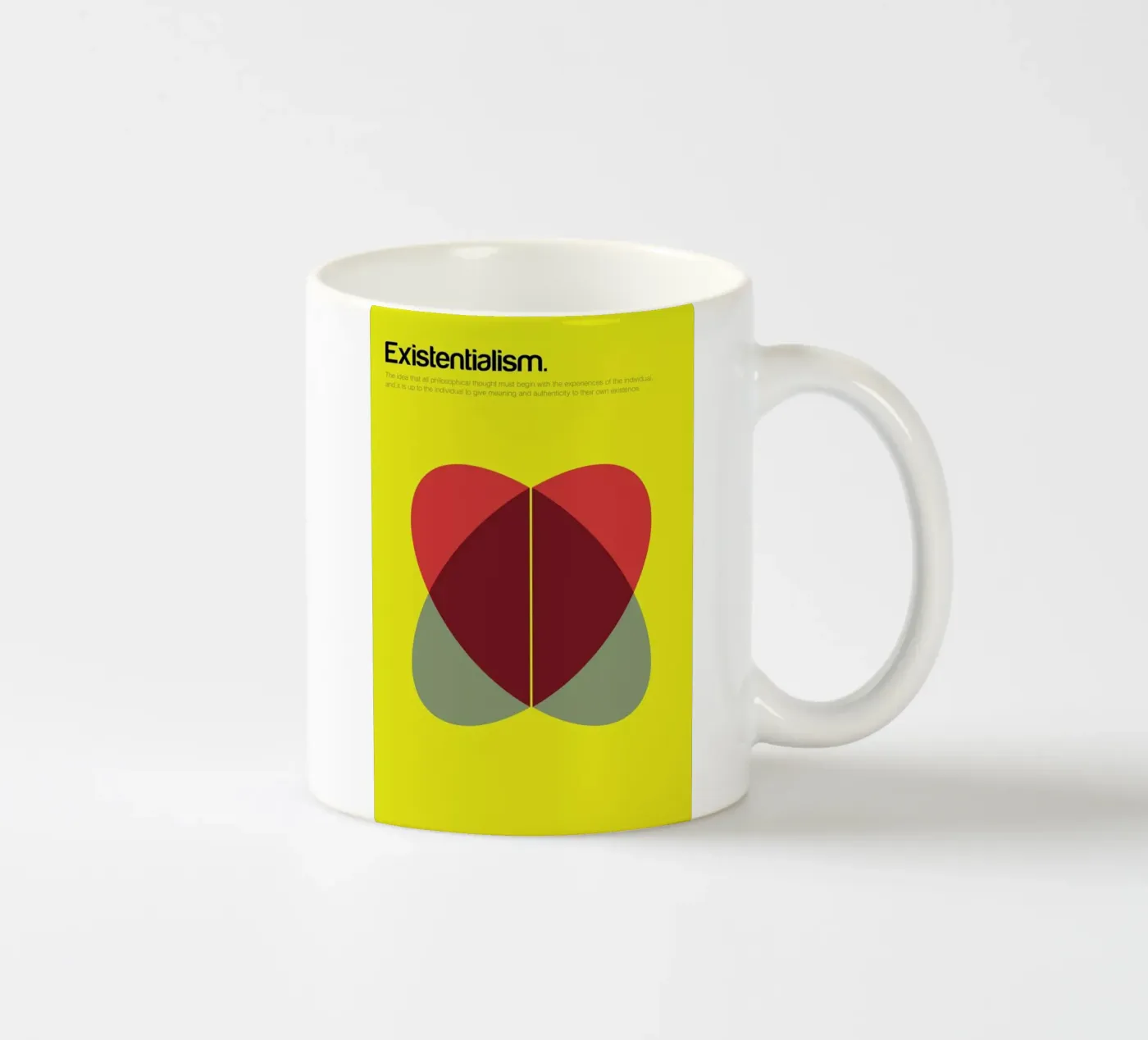 Existentialism ceramic mug by Genís Carreras