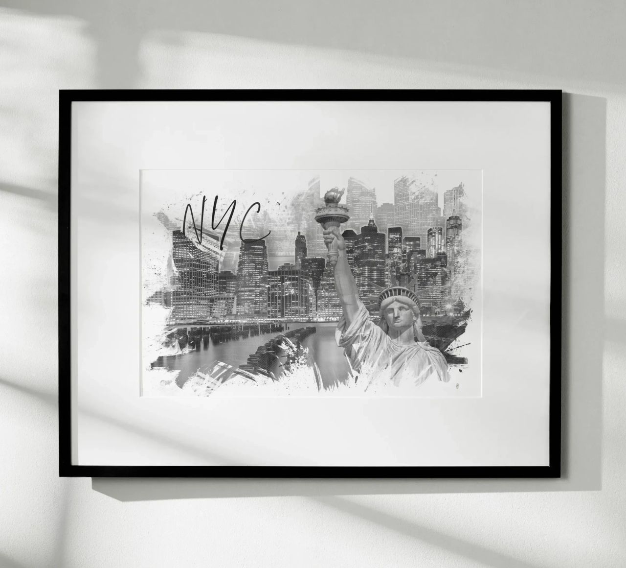 Moderne MANHATTAN Collage poster de Melanie Viola