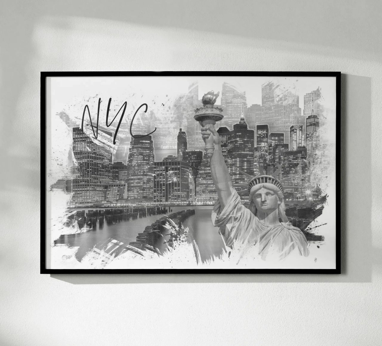 Moderne MANHATTAN Collage poster de Melanie Viola