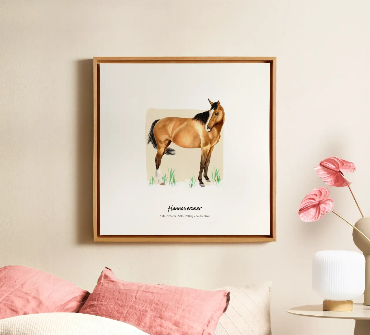 Hannoveraner • Pferde Illustration canvas by Moonlit Illustrations