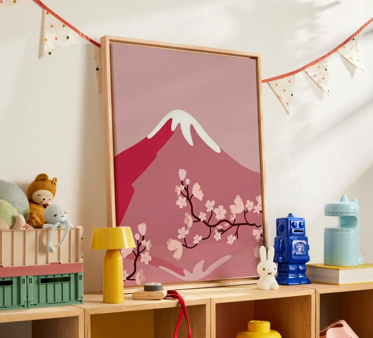 Monte Fuji tela con Cornice a cassetta da Kiroiharu