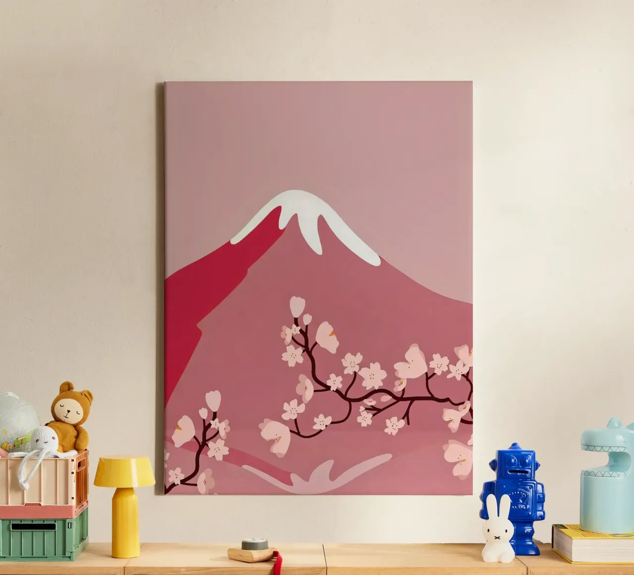 Monte Fuji tela con Cornice a cassetta da Kiroiharu