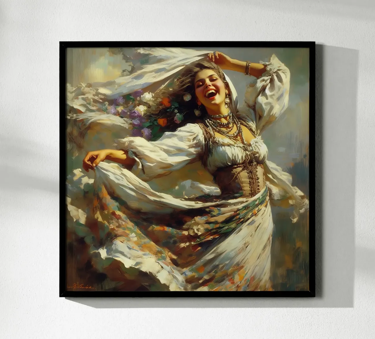 Danza poster con telaio in legno da nomad