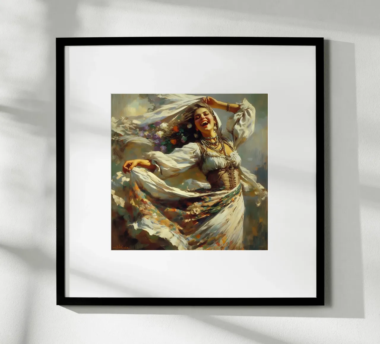 Danza poster con telaio in legno da nomad