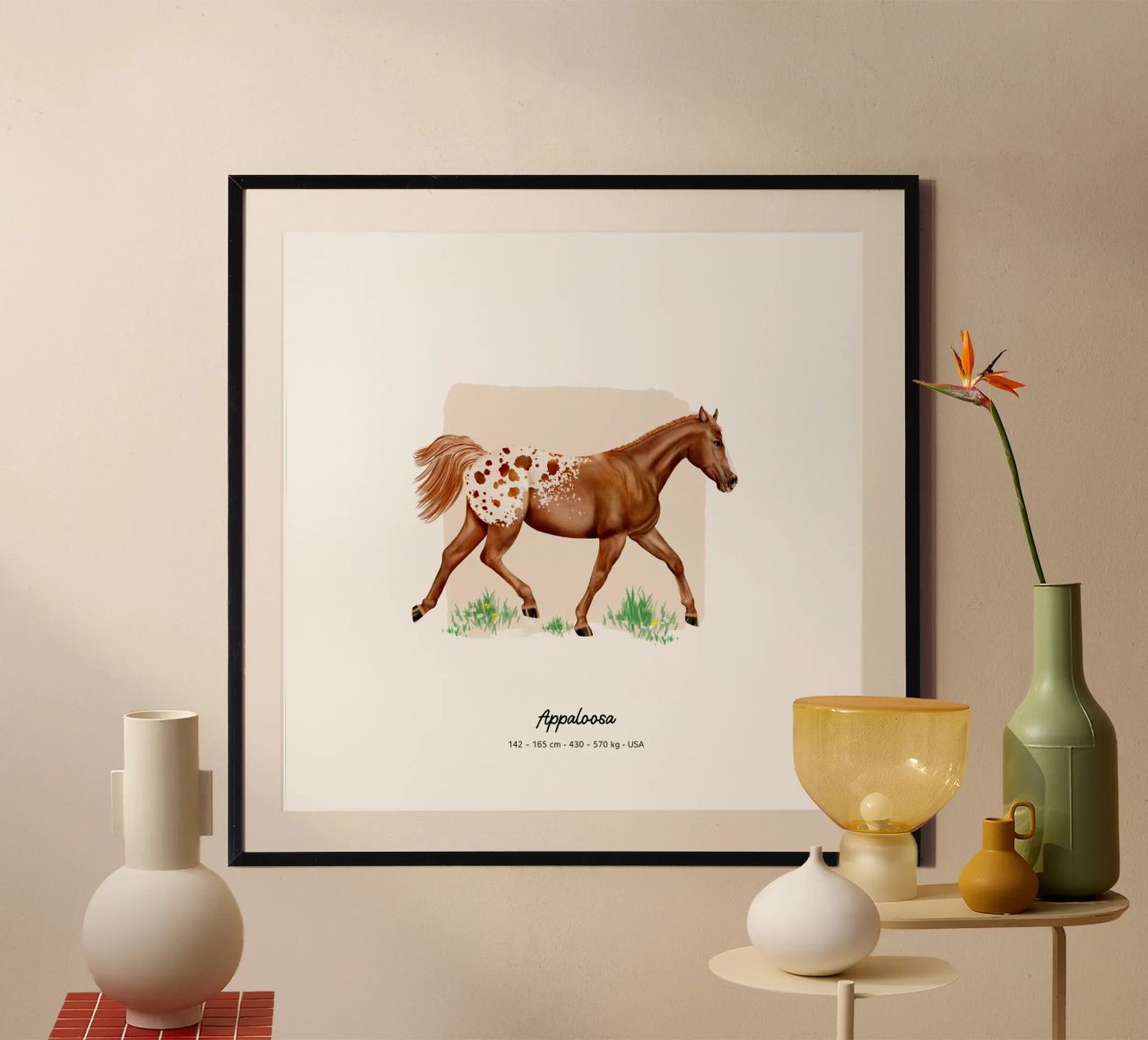 Appaloosa • Pferde Illustration poster by Moonlit Illustrations
