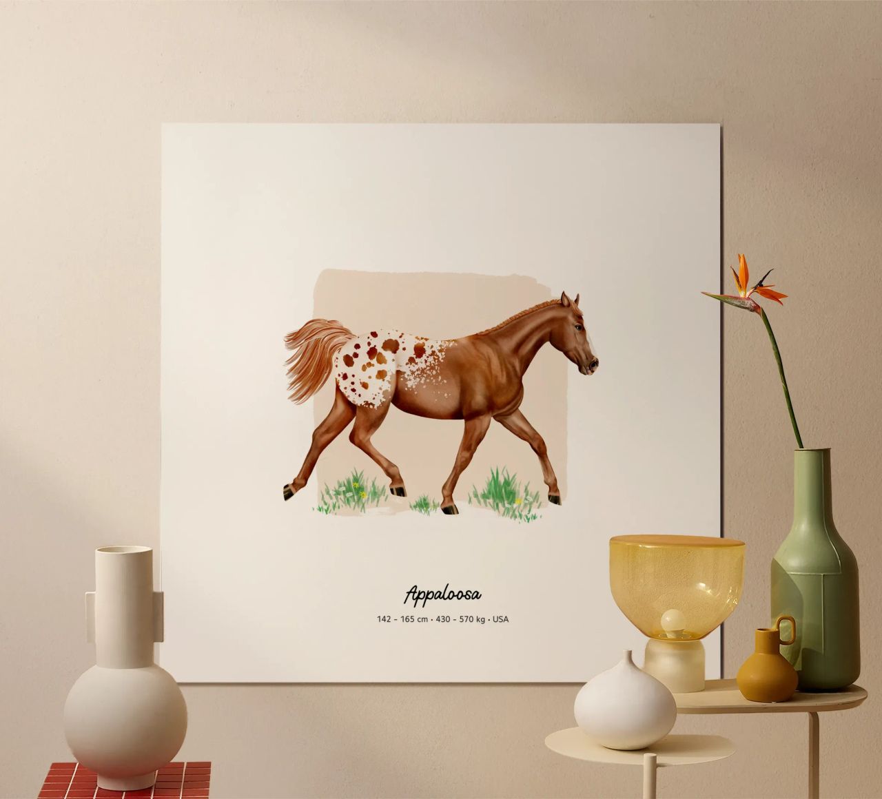Appaloosa • Pferde Illustration poster by Moonlit Illustrations
