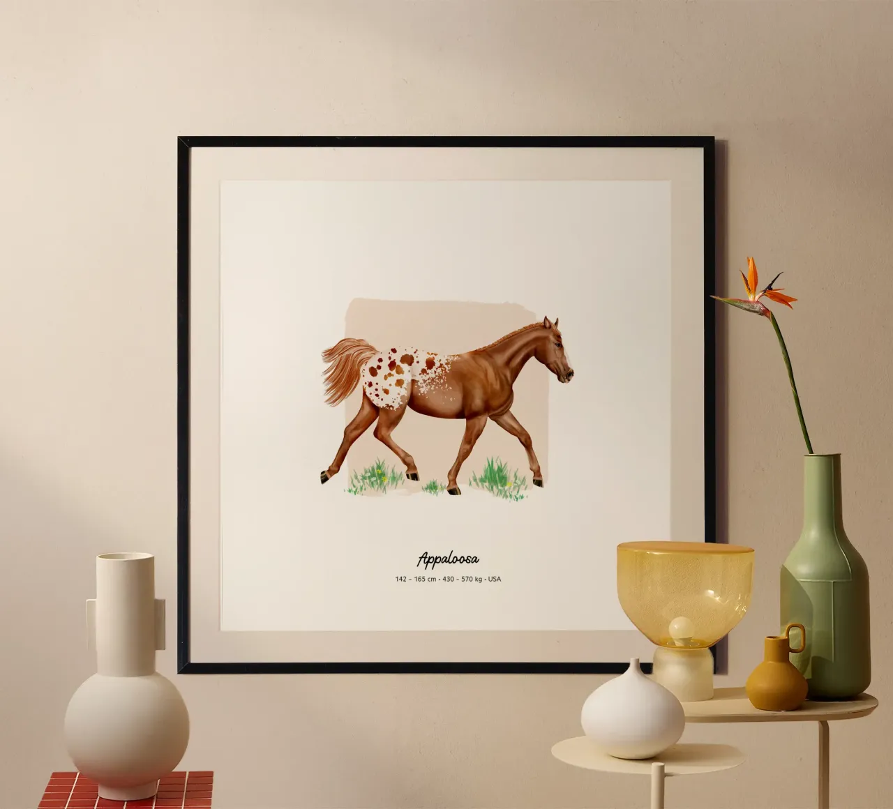 Appaloosa • Pferde Illustration poster by Moonlit Illustrations