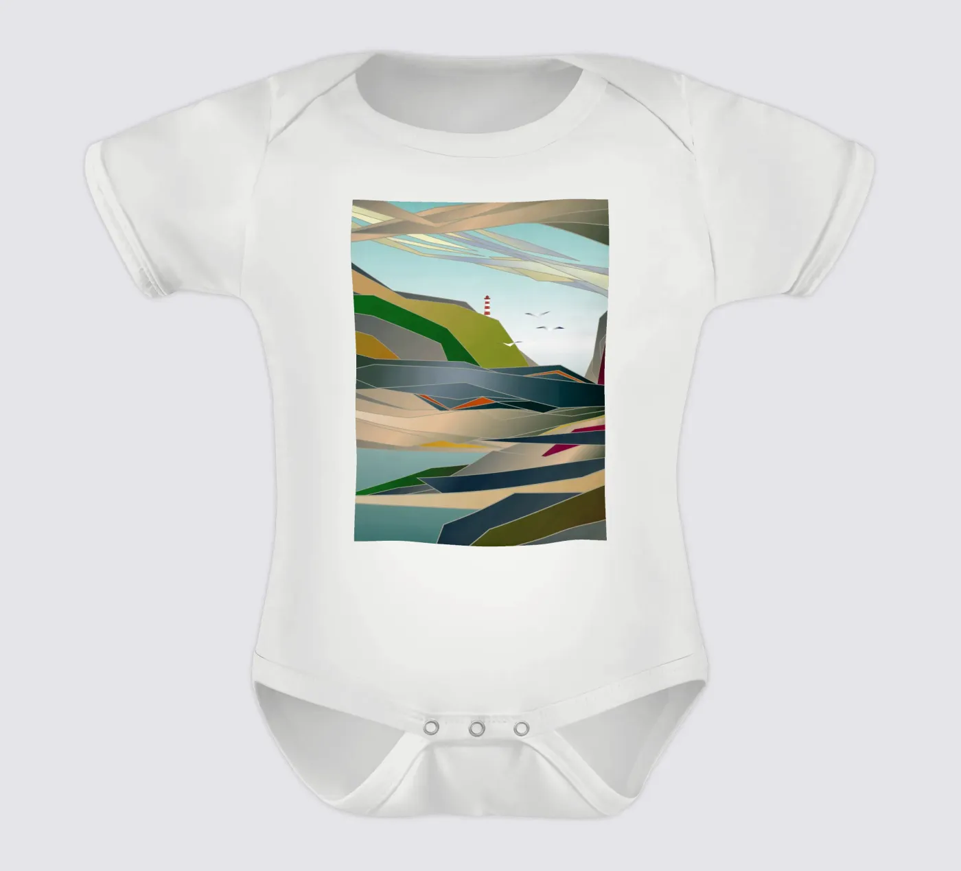 Lighthouse Kurzarm Babybody von Angelo Cerantola