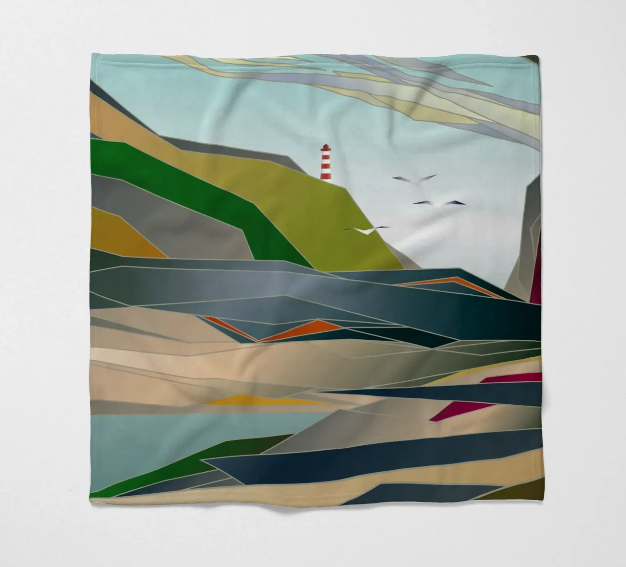 Lighthouse fleecedeken van Angelo Cerantola