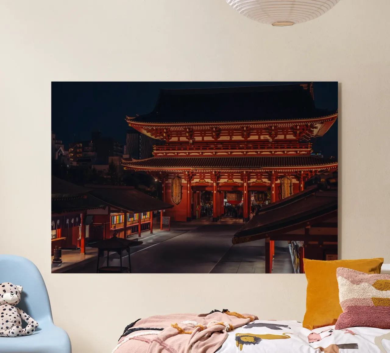 Sensoji Temple at night - Asakusa, Tokyo, Japan acrylic glass by Marcel Bisig