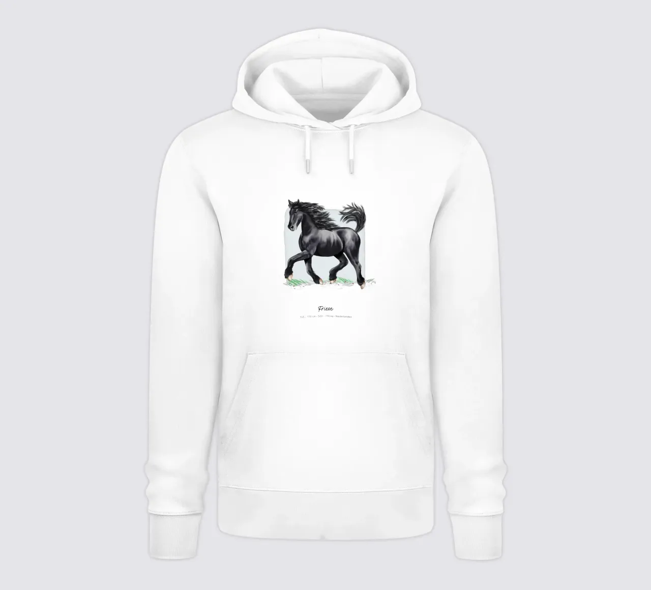 Friese • Pferde Illustration felpa con cappuccio da Moonlit Illustrations