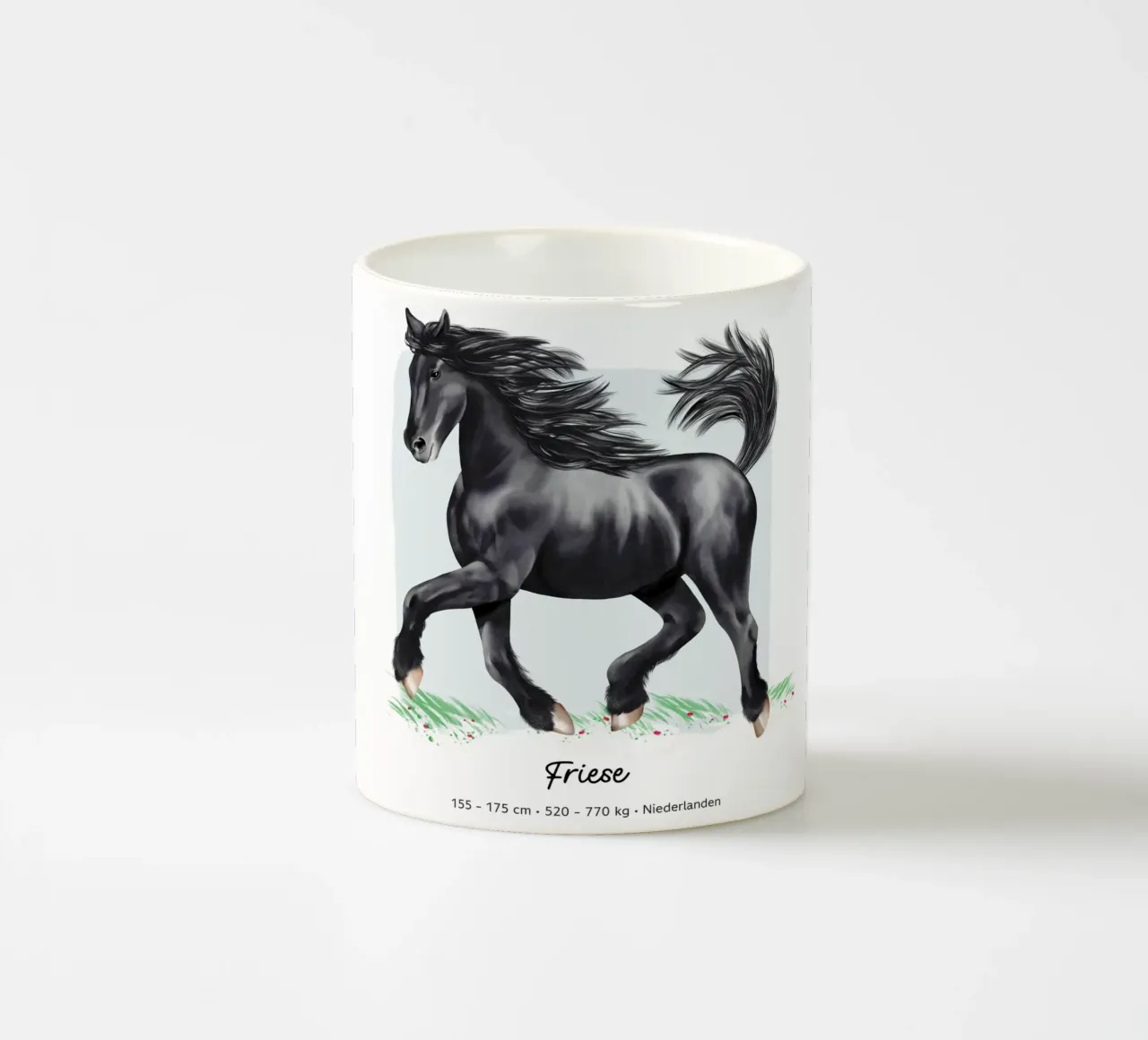 Friese • Pferde Illustration tazza in ceramica da Moonlit Illustrations
