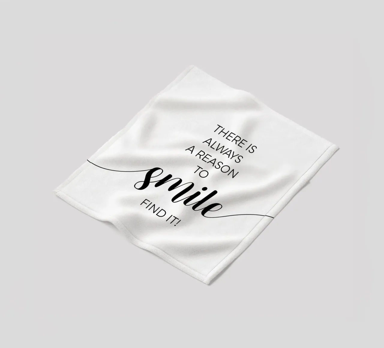 THERE IS ALWAYS A REASON TO SMILE fleece blanket by Melanie Viola