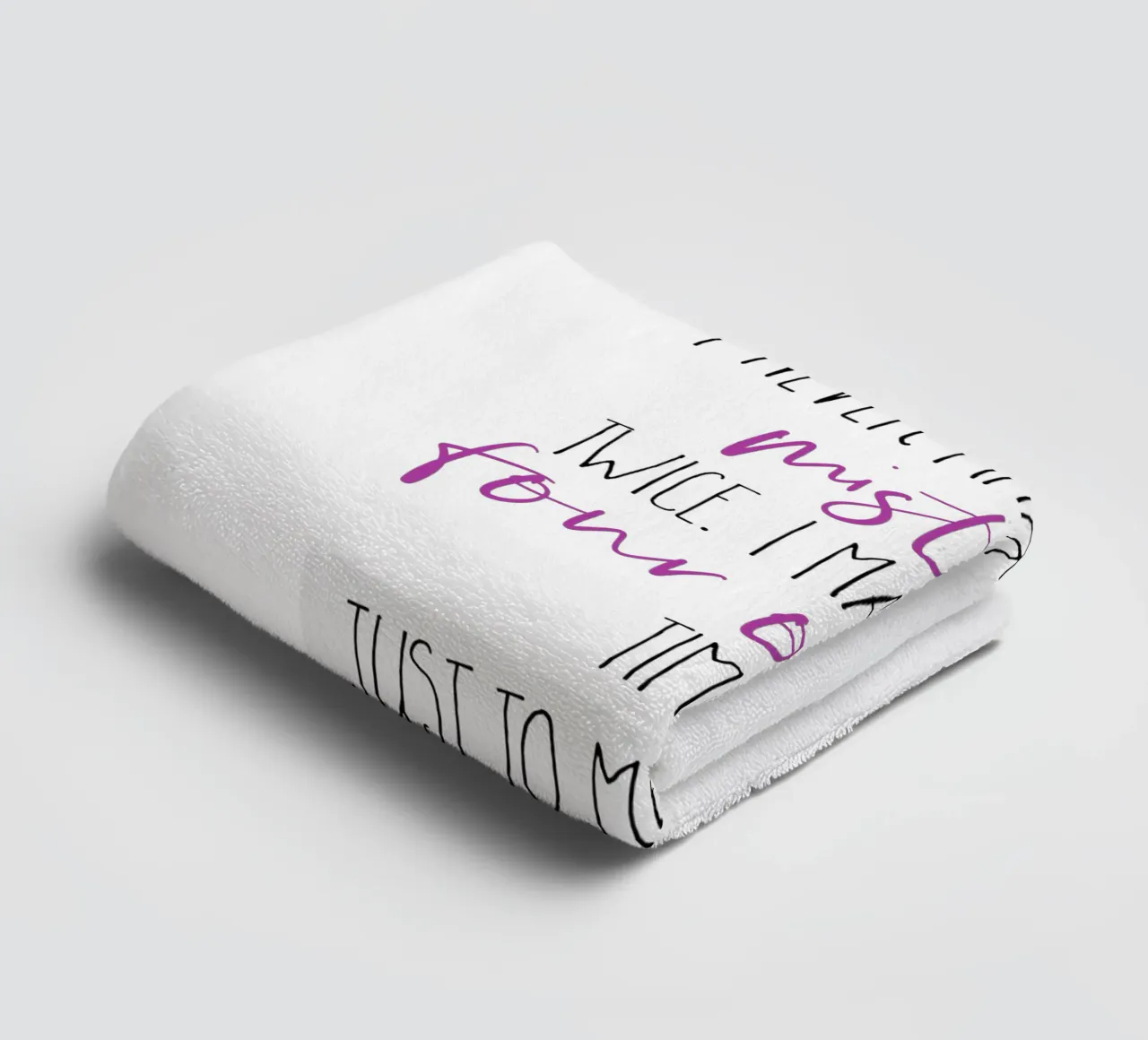 Ich mache niemals den gleichen Fehler zweimal | pink Handtuch von Melanie Viola
