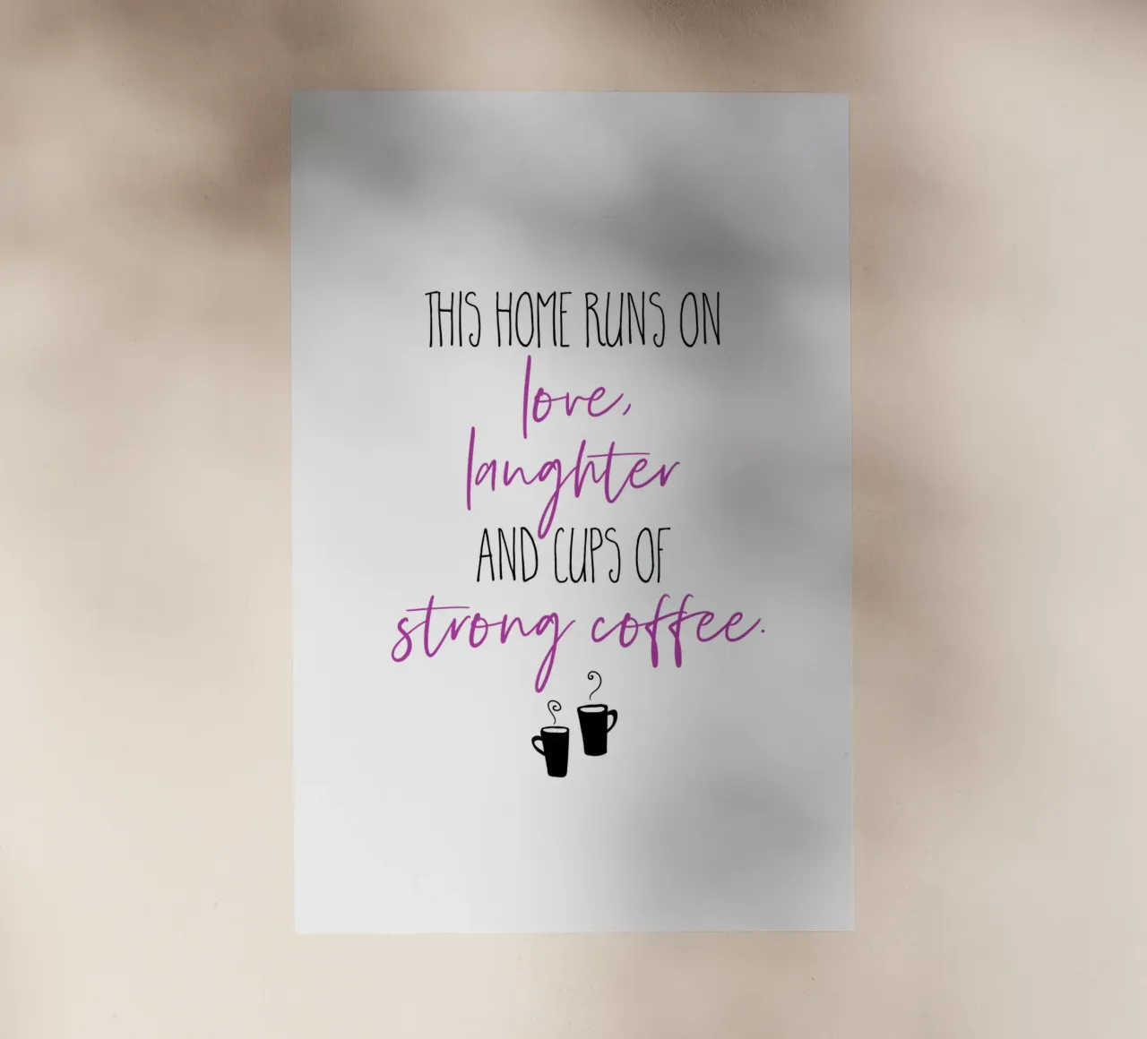 Caffè forte e rosa pellicola backlit da Melanie Viola