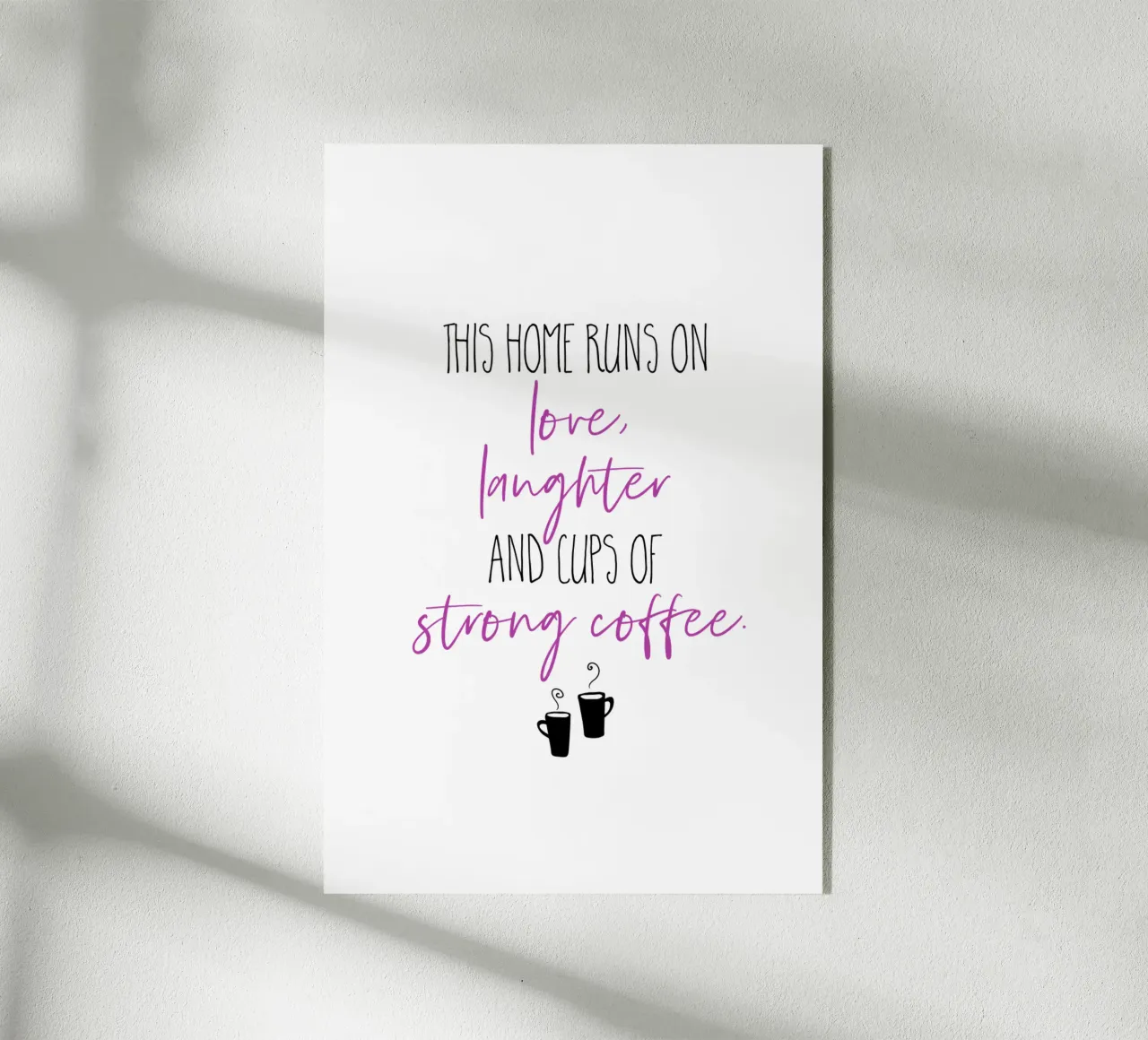 Sterke koffie | roze acryl van Melanie Viola