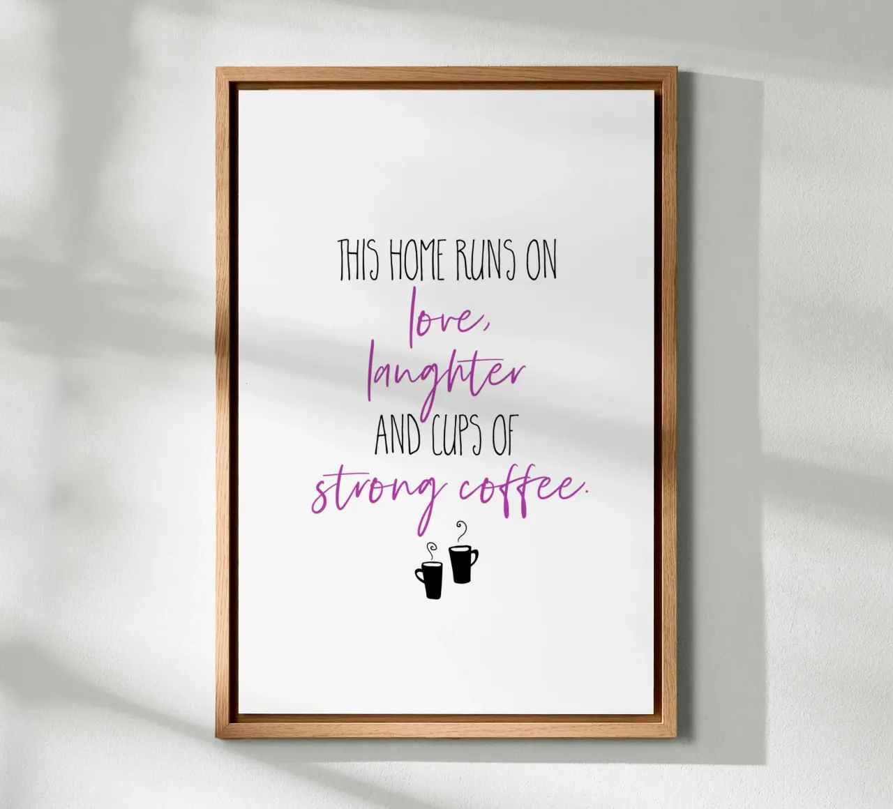 Caffè forte e rosa tela da Melanie Viola