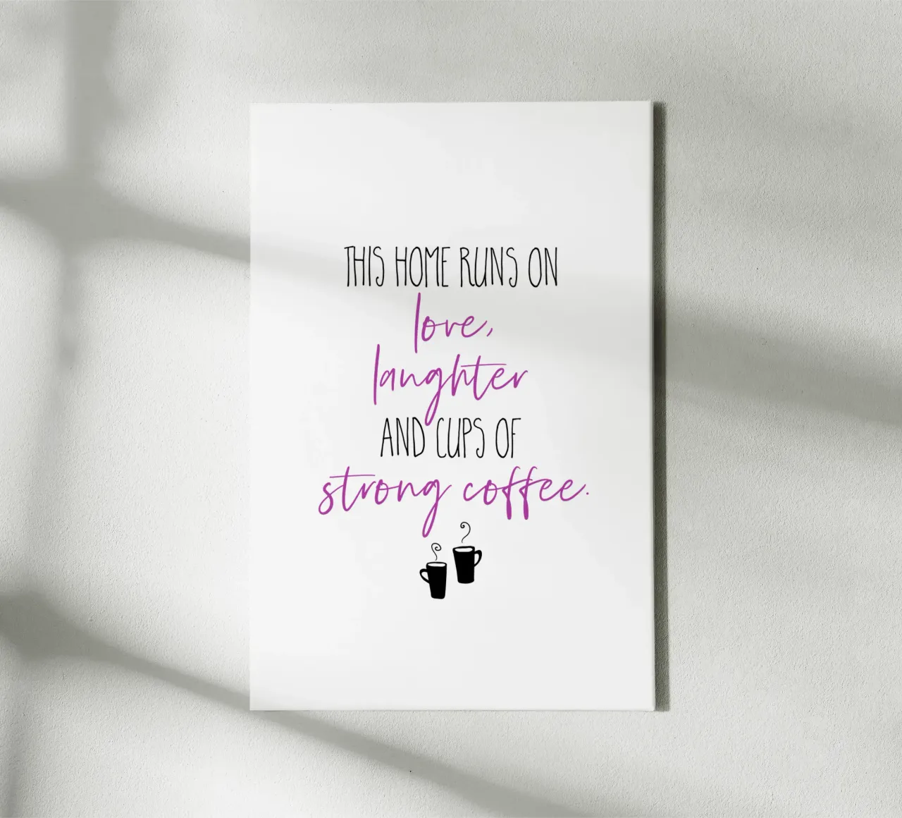 Caffè forte e rosa tela da Melanie Viola