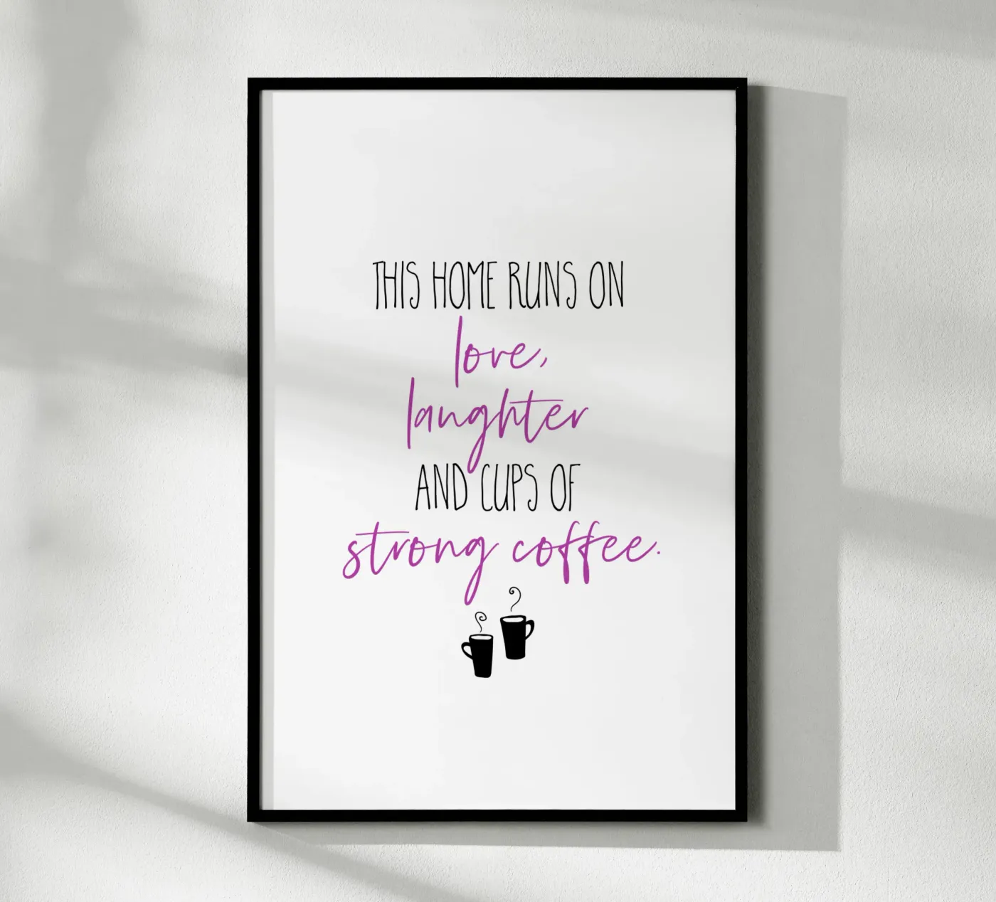 Caffè forte e rosa poster da Melanie Viola
