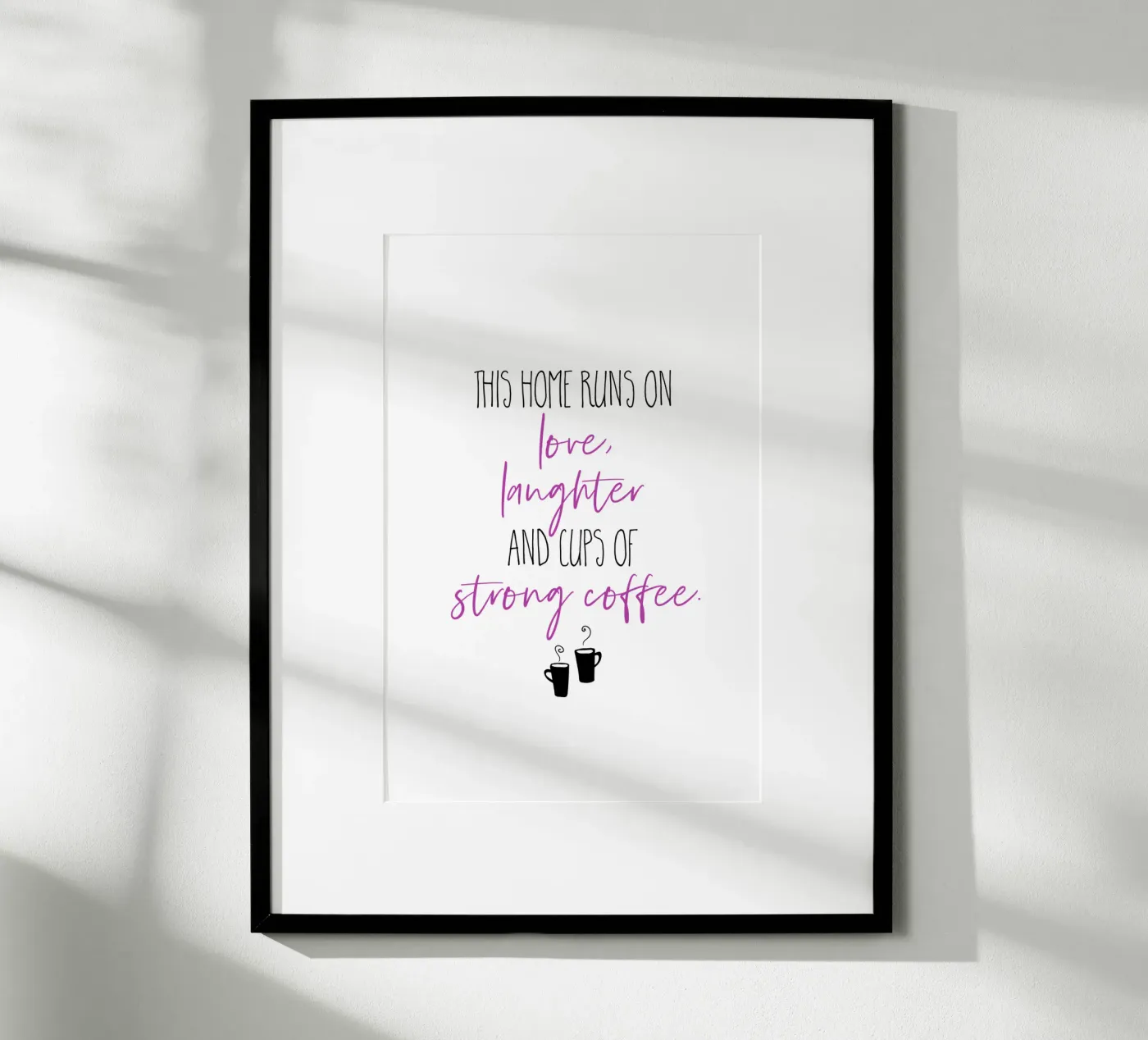 Caffè forte e rosa poster da Melanie Viola