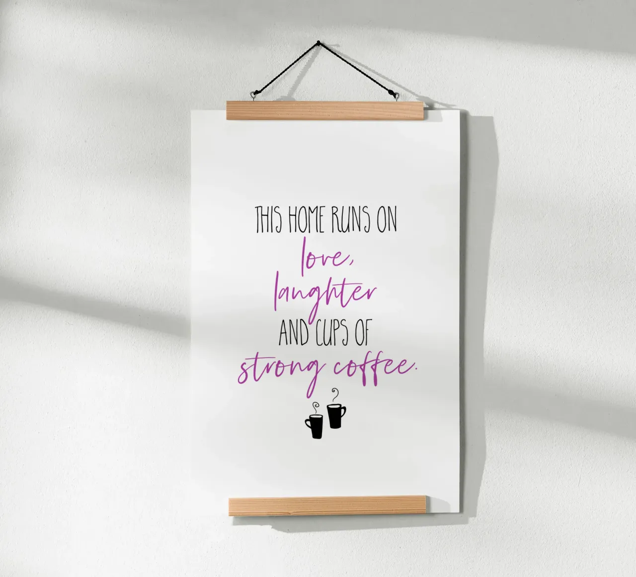 Caffè forte e rosa poster da Melanie Viola