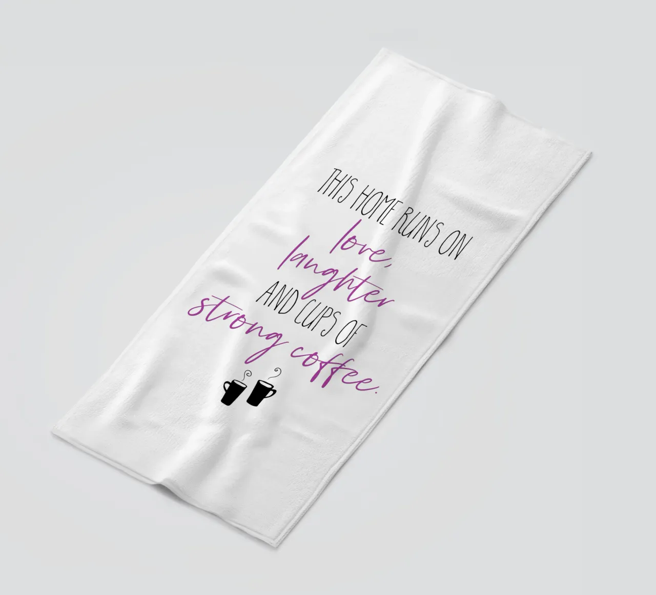 Caffè forte e rosa telo mare da Melanie Viola