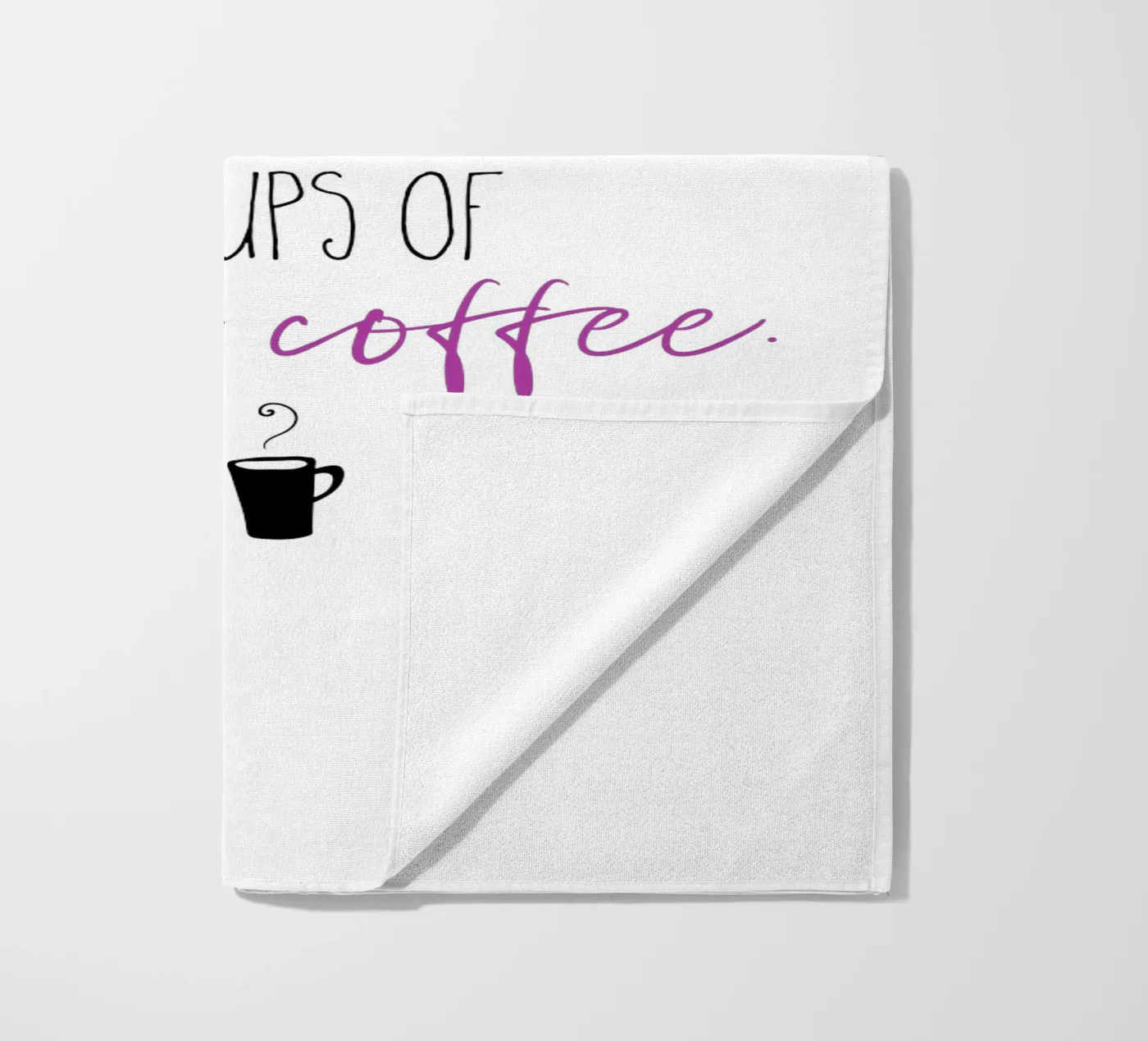 Strong coffee | pink strandhanddoek van Melanie Viola