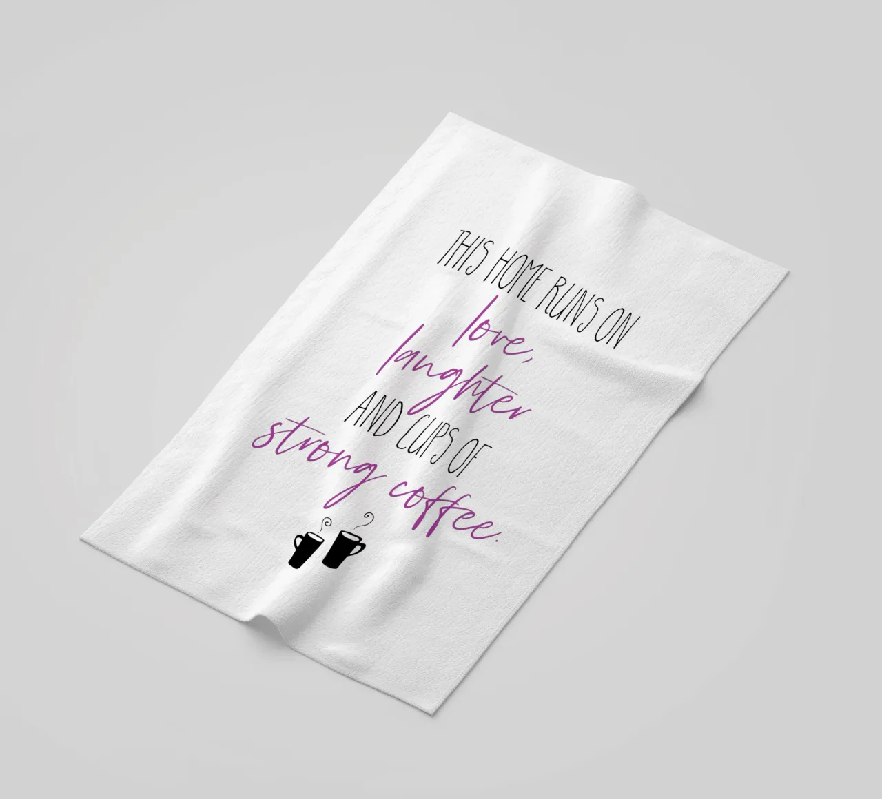 Caffè forte e rosa telo mare da Melanie Viola