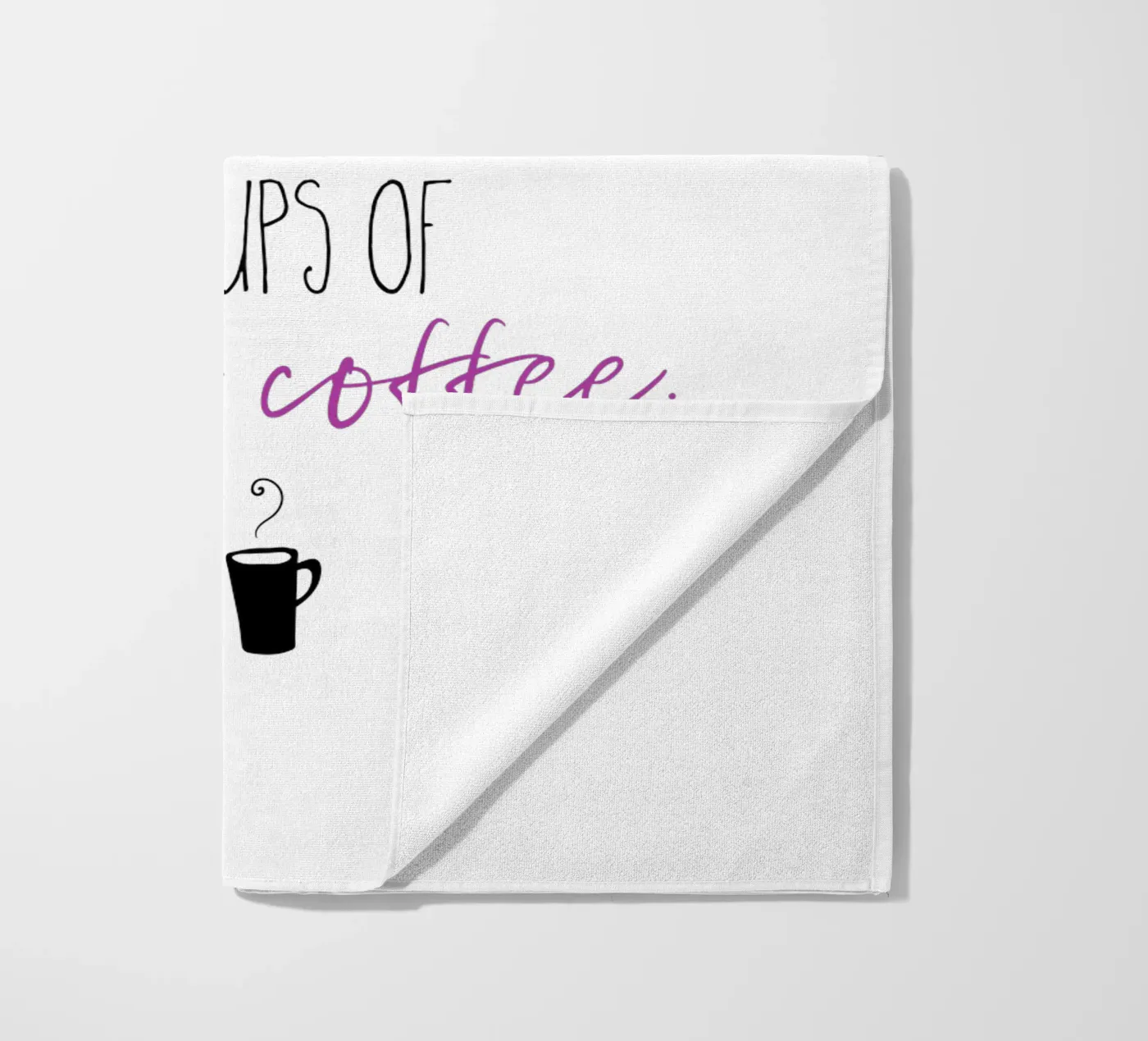 Strong coffee | pink strandhanddoek van Melanie Viola