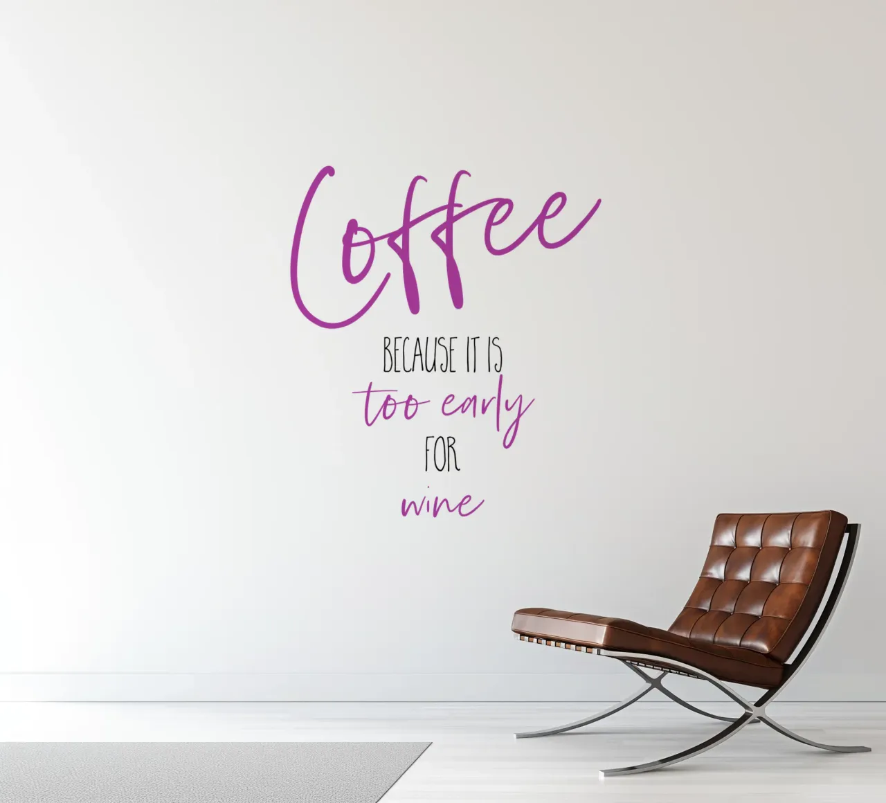 Kaffee - zu früh für Wein | pink carta da parati fotografica da Melanie Viola
