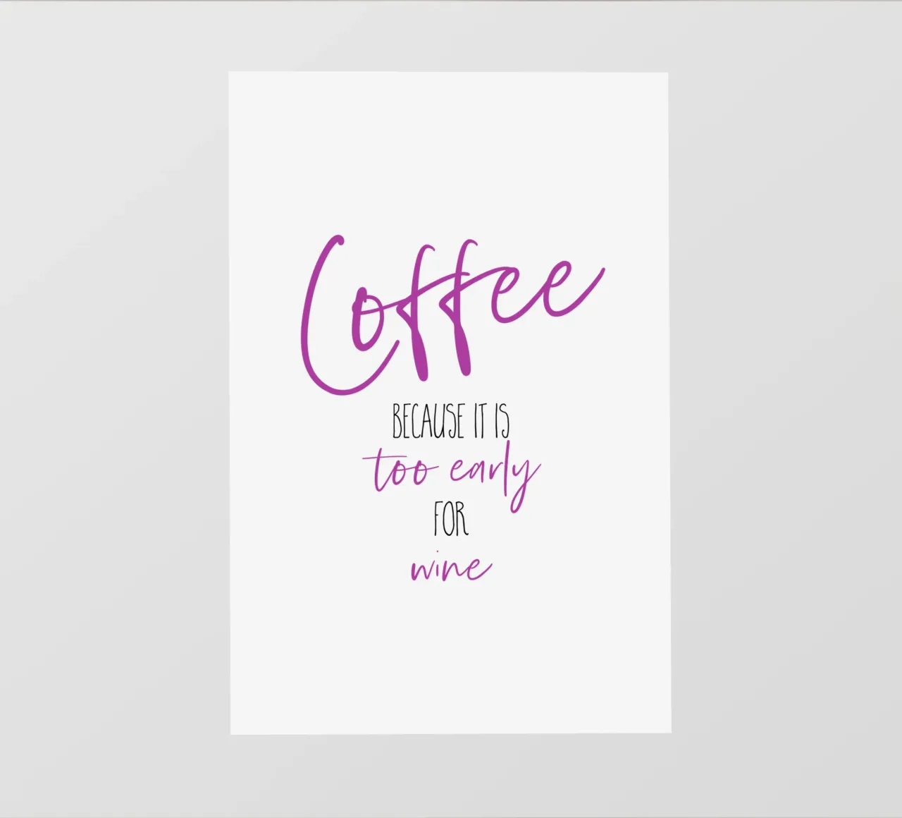 Kaffee - zu früh für Wein | pink carta da parati fotografica da Melanie Viola