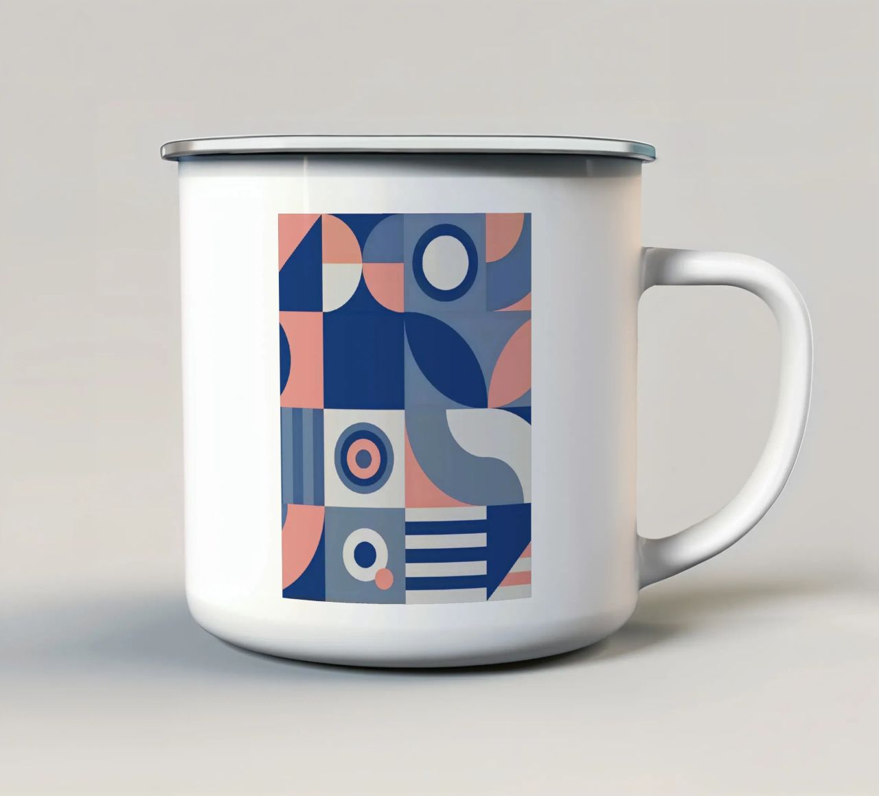 Bauhaus geometrico tazza in smalto da Kiroiharu