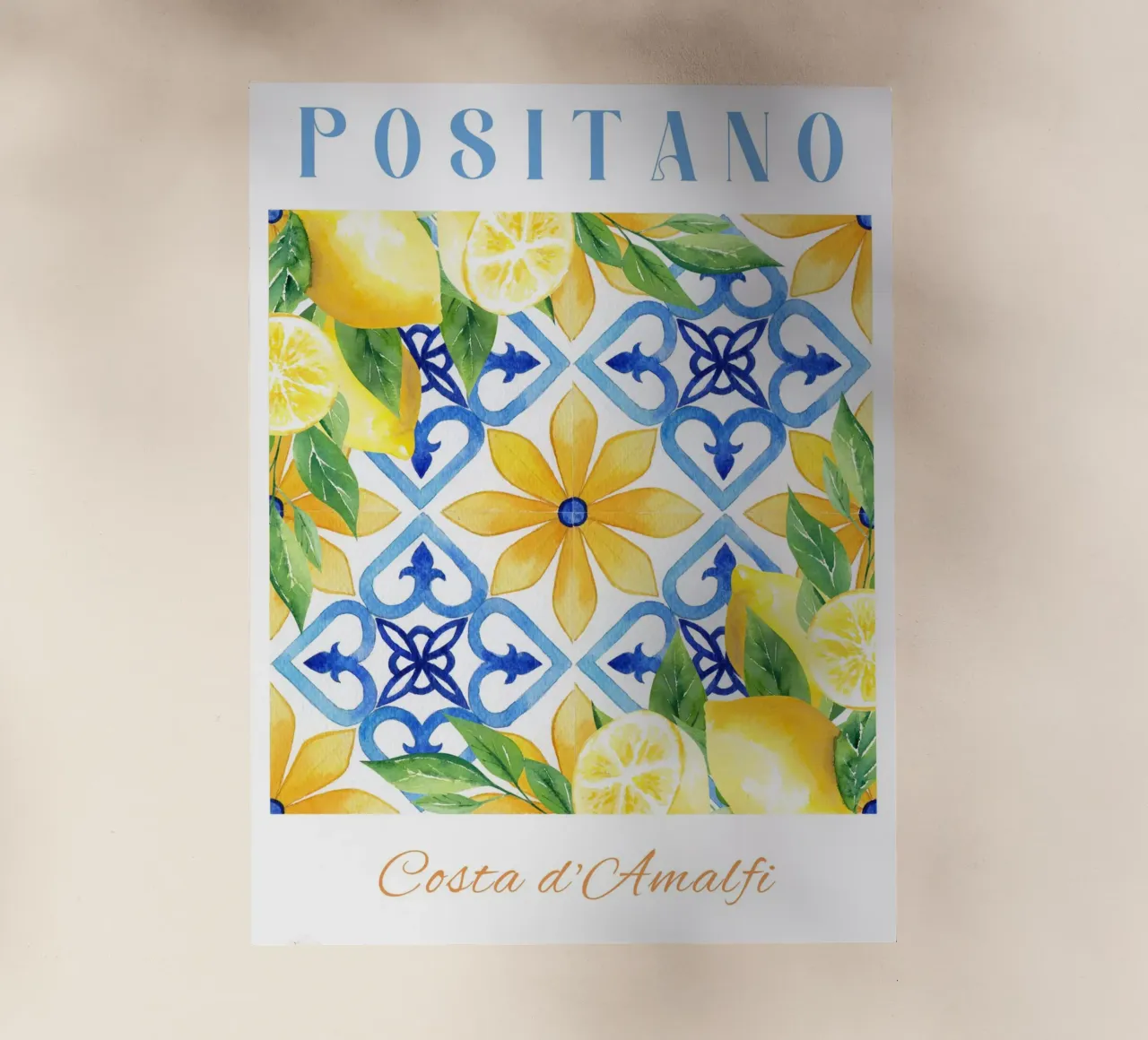Lemon Positano Print, Amalfi Coast pellicola backlit da Bella Studio