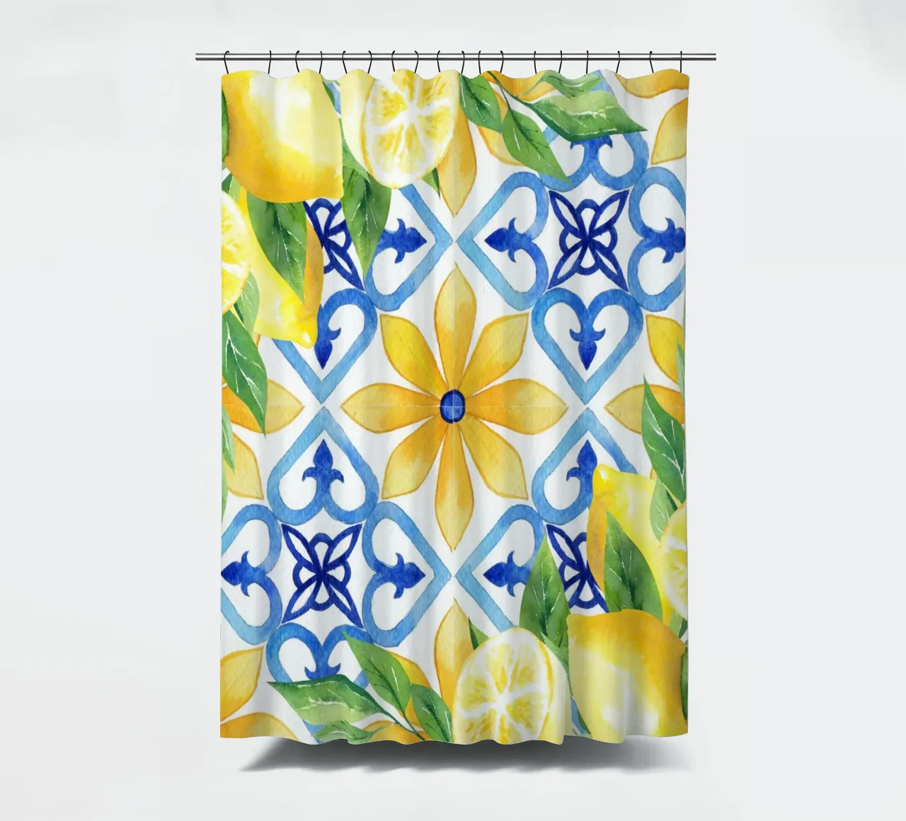Lemon Positano Print, Amalfi Coast tenda da doccia da Bella Studio