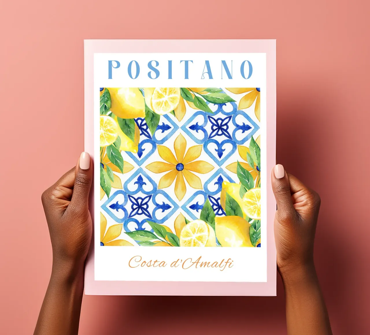 Lemon Positano Print, Amalfi Coast sticker sheet by Bella Studio