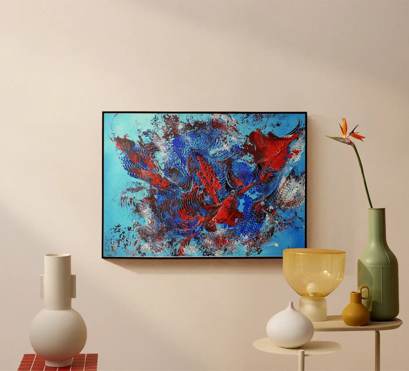 IDEAL GIFT 96 acrylic glass by Thierry Vobmann Abstract painting