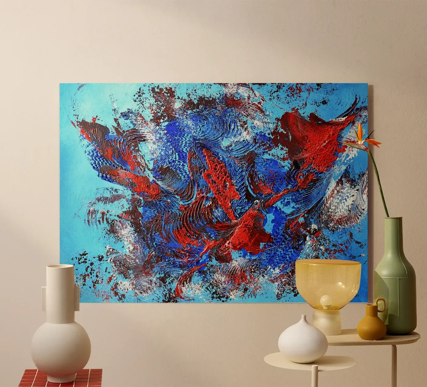 IDEAL GIFT 96 acrylic glass by Thierry Vobmann Abstract painting