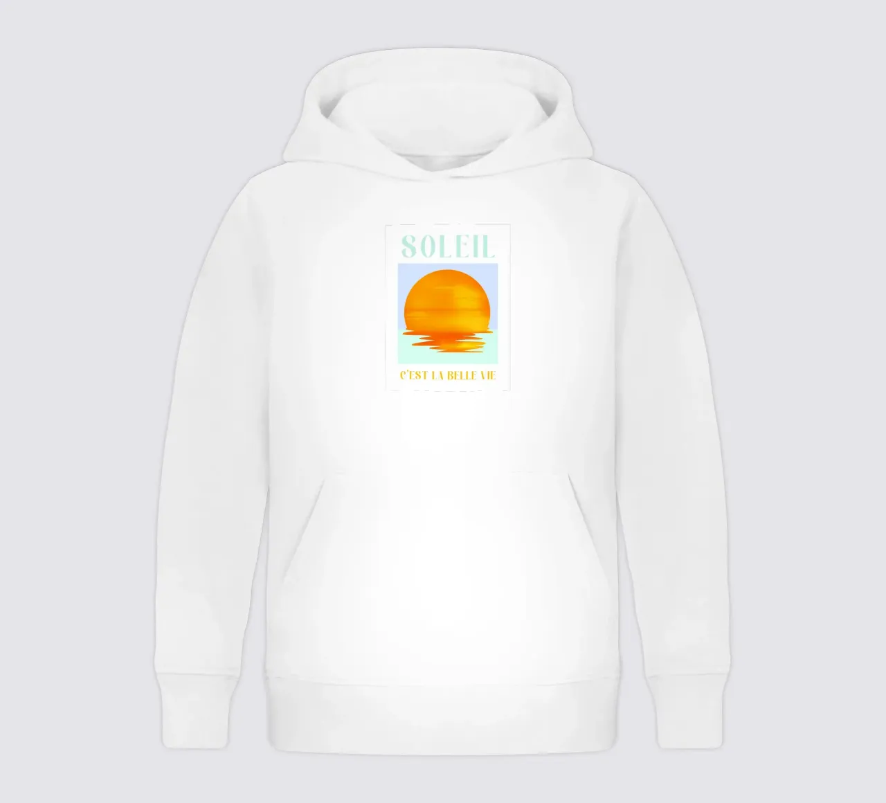 Soleil Print, France Travel Print, Colourful Summer Poster kids hoodie by Bella Studio