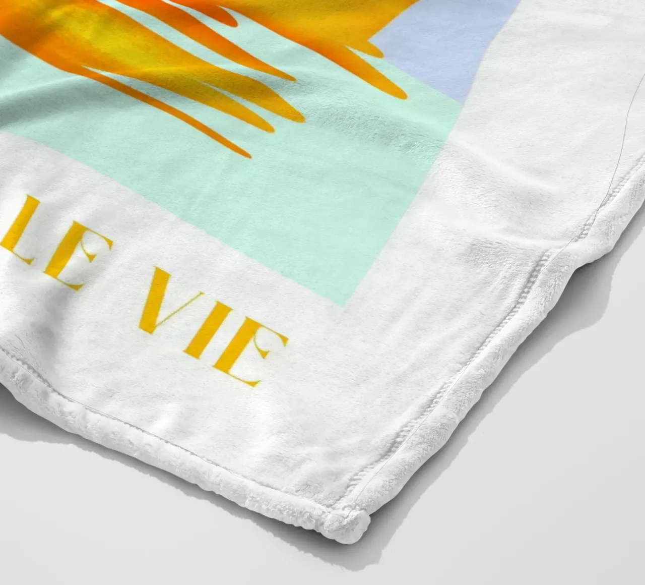Soleil Print, France Travel Print, Colourful Summer Poster fleecedeken van Bella Studio