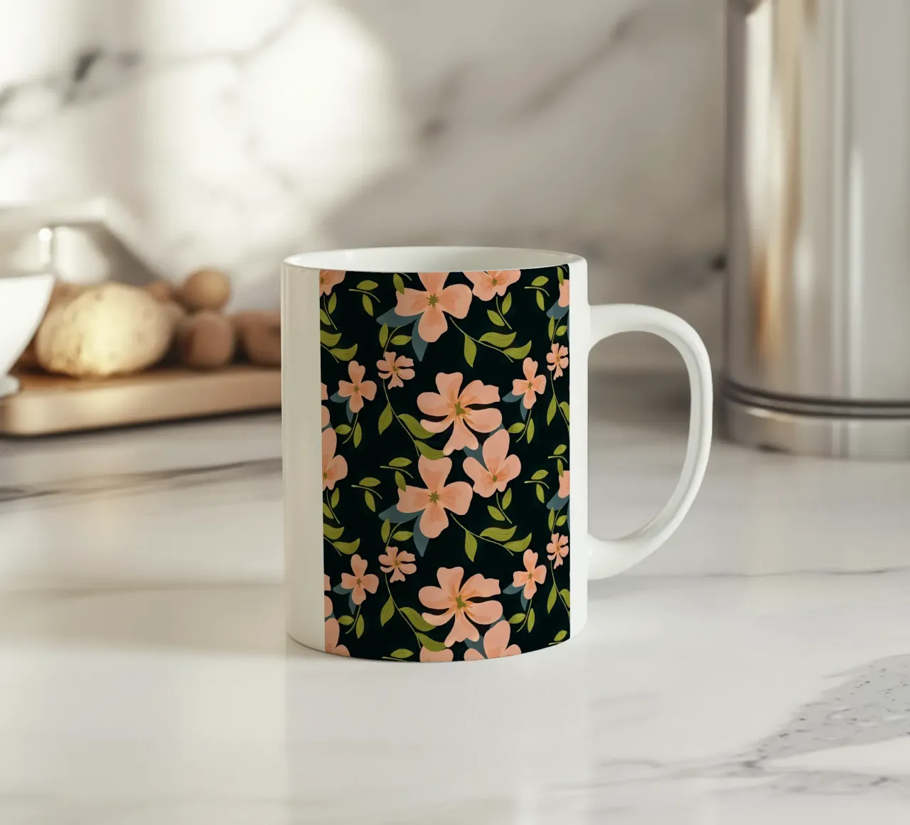 Fiori rosa tazza in ceramica da Kiroiharu