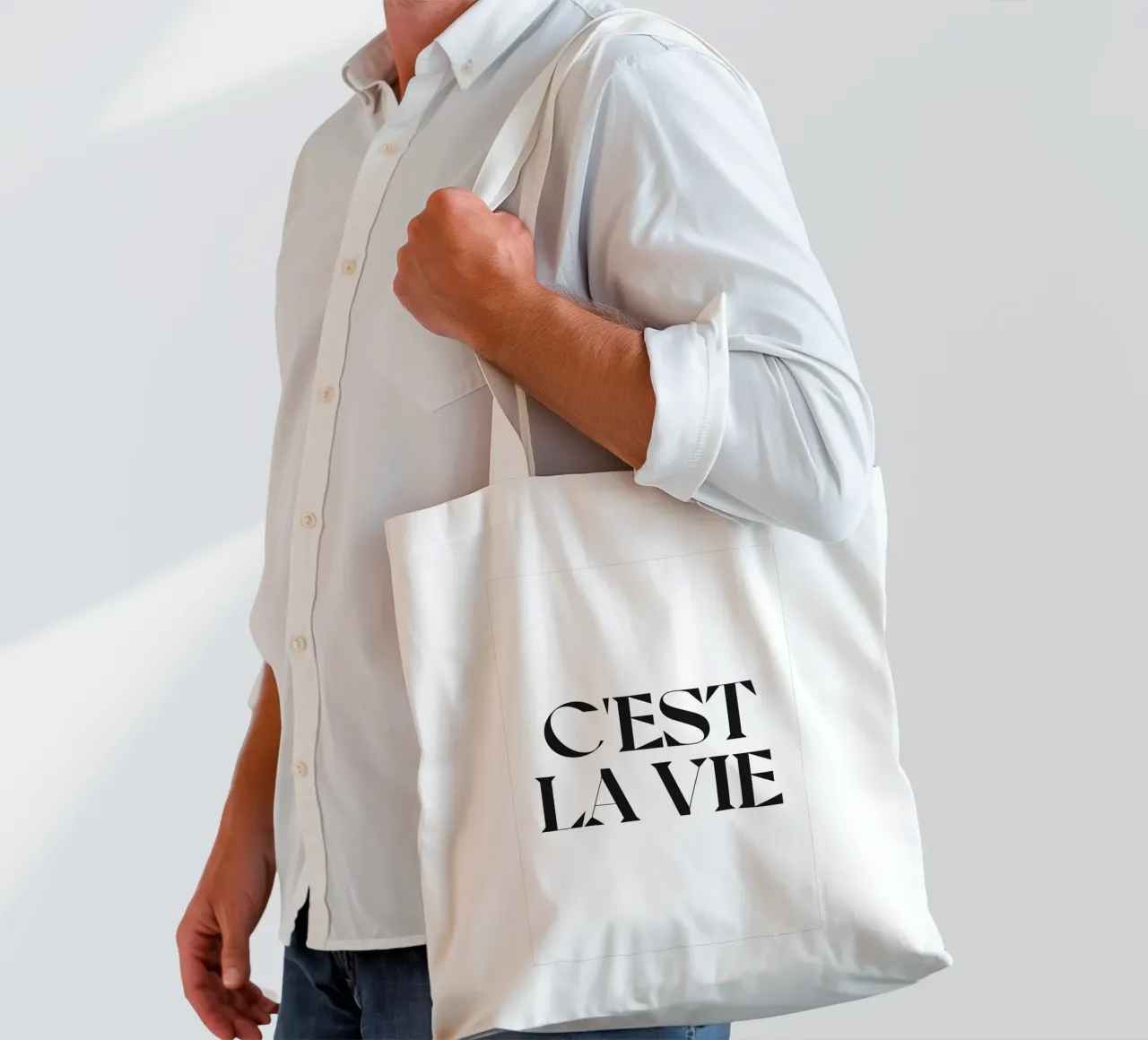 C'EST LA VIE borsa in juta da n.4