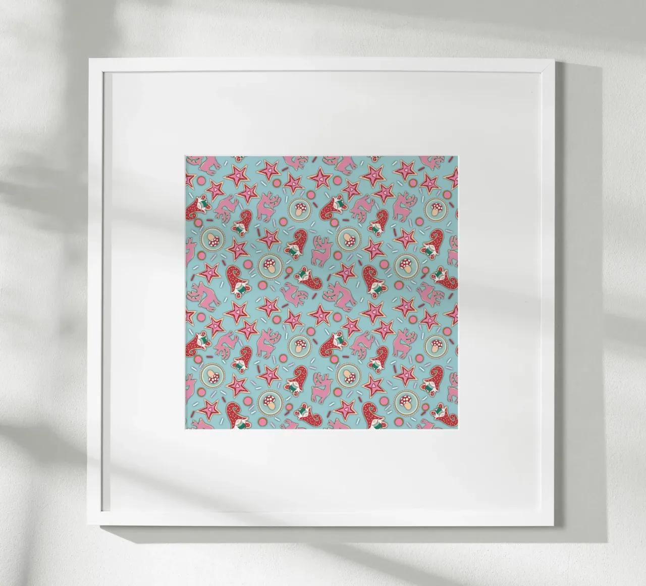 Weihnachtskekse poster con telaio in legno da Miris bunte Modewelt