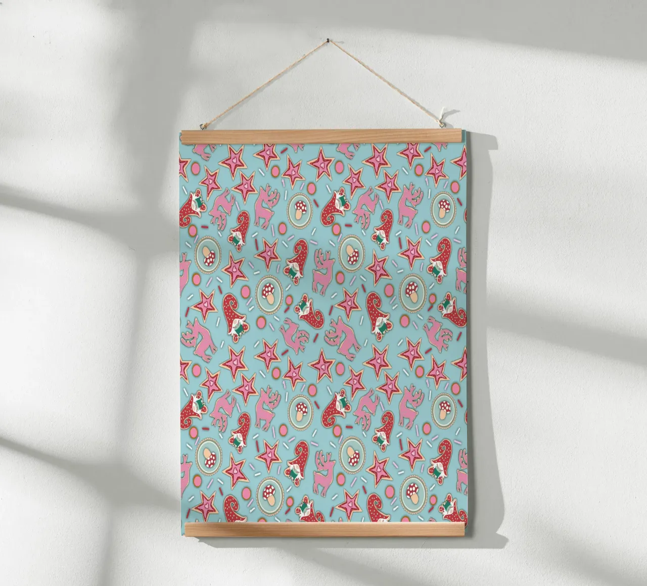 Weihnachtskekse poster con telaio in legno da Miris bunte Modewelt