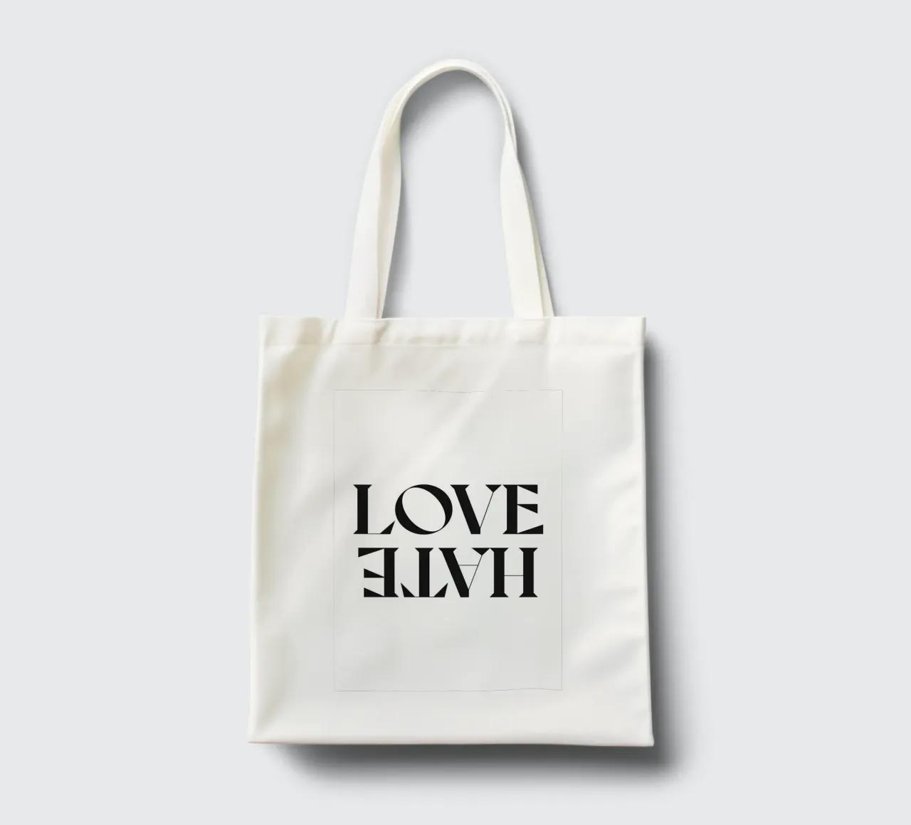 AMORE ODIO borsa in juta da n.4